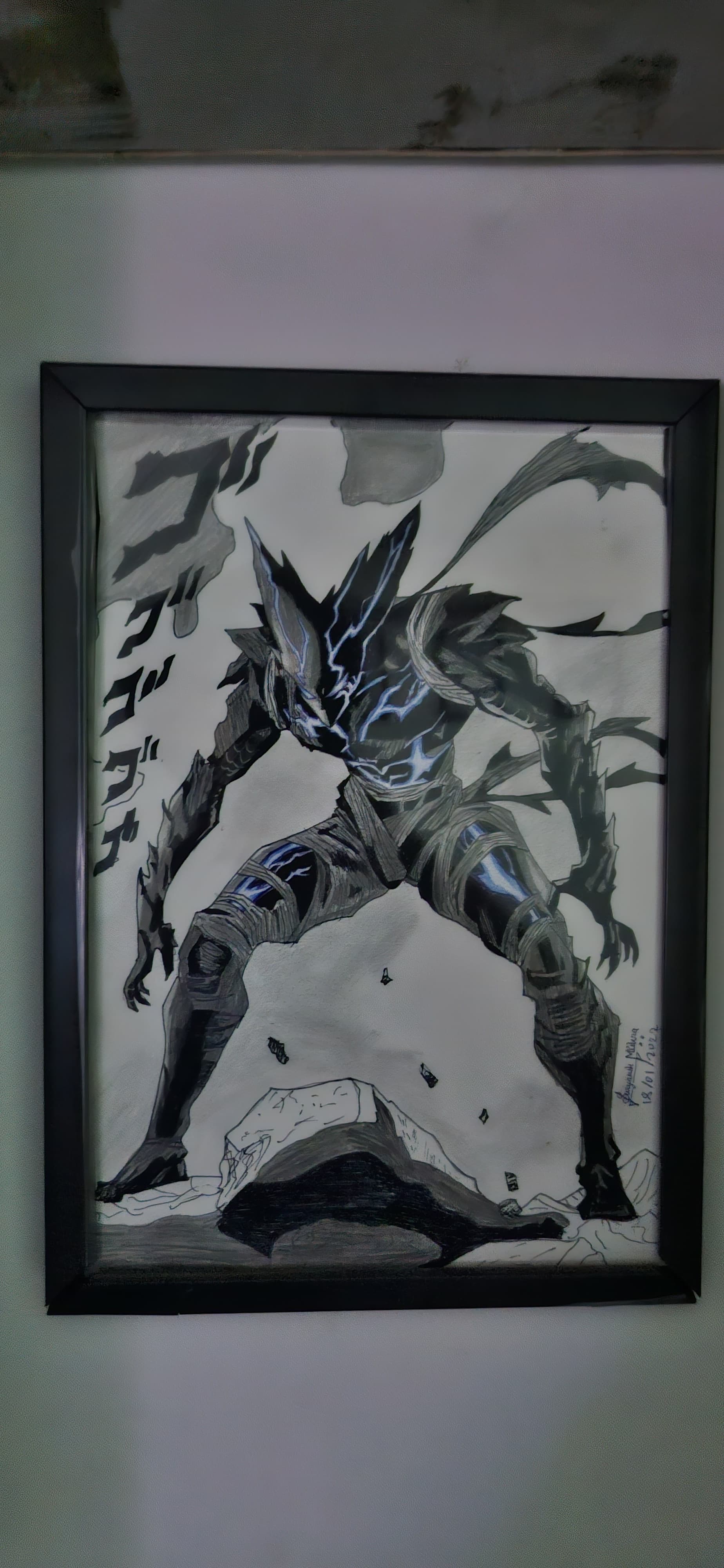 Character creation, a second manga-inspired mixed media concept piece by Suryansh Mishra