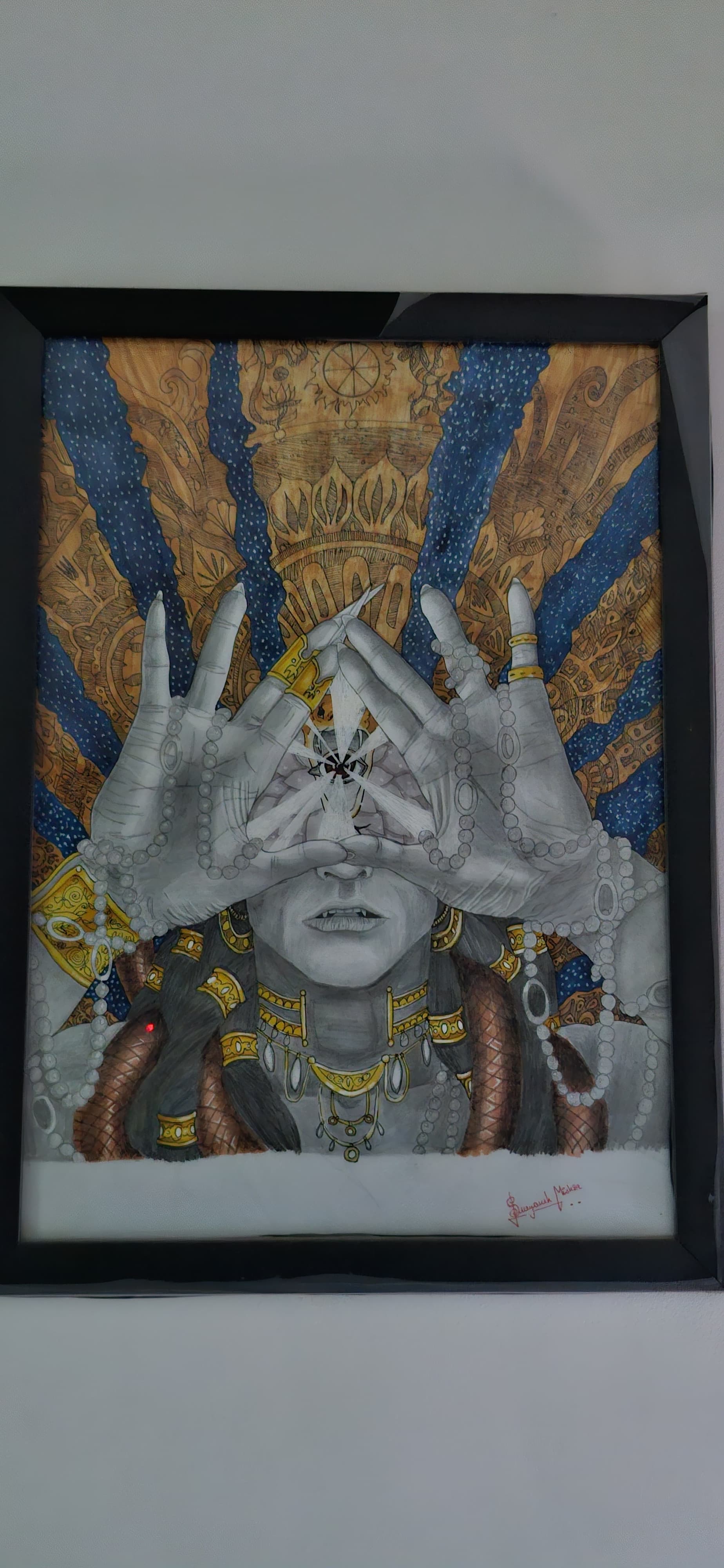 The Beyond, mixed media concept art of Shiva by Suryansh Mishra